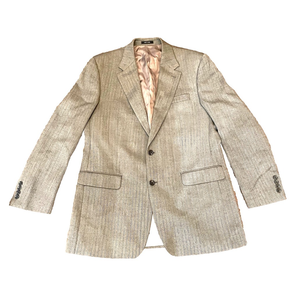 Lauren‎ Ralph Lauren Men's Wool Blazer Herringbone Sport Coat Olive 42L